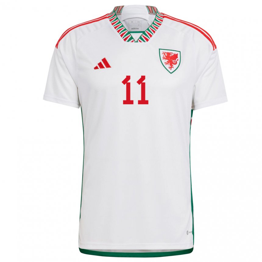 Criança Camisola Galesa Gareth Bale #11 Branco Alternativa 22-24 Camisa Brasil