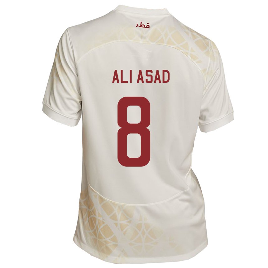 Criança Camisola Catari Ali Asad #8 Bege Dourado Alternativa 22-24 Camisa Brasil