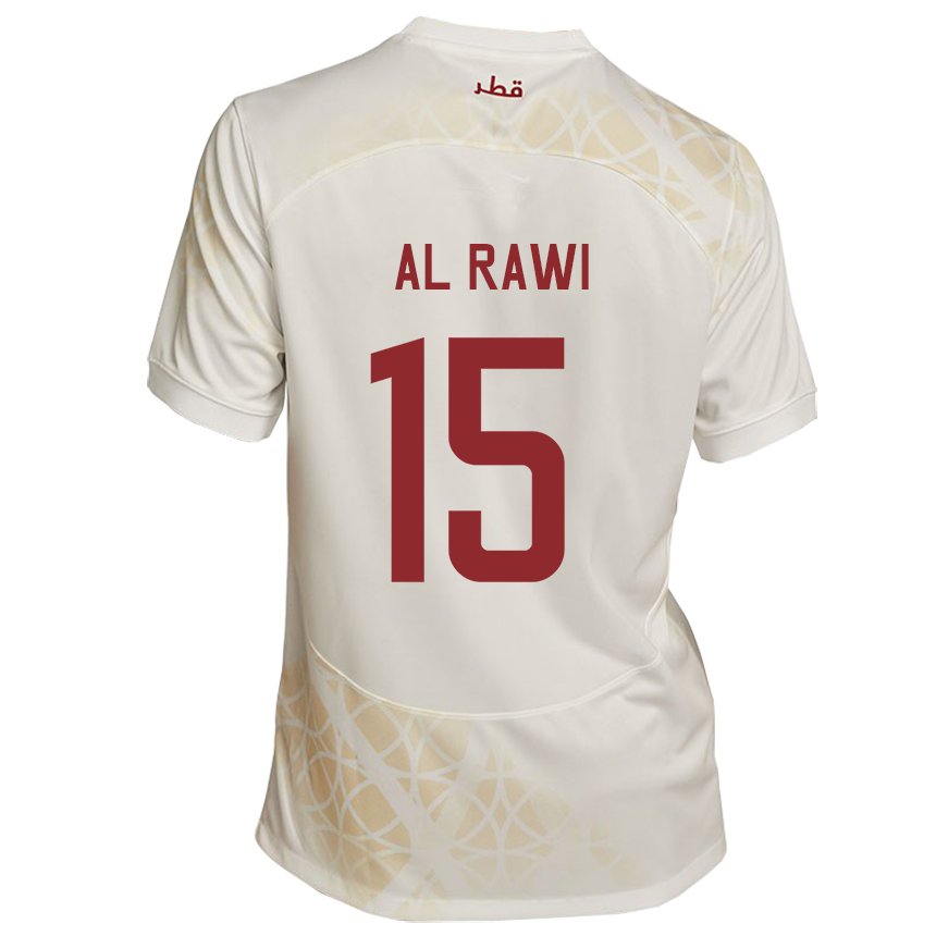 Criança Camisola Catari Bassam Al Rawi #15 Bege Dourado Alternativa 22-24 Camisa Brasil