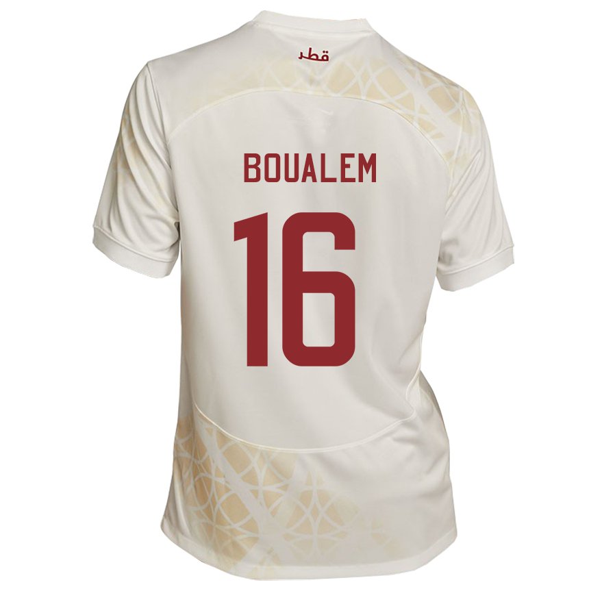 Criança Camisola Catari Boualem Khoukhi #16 Bege Dourado Alternativa 22-24 Camisa Brasil