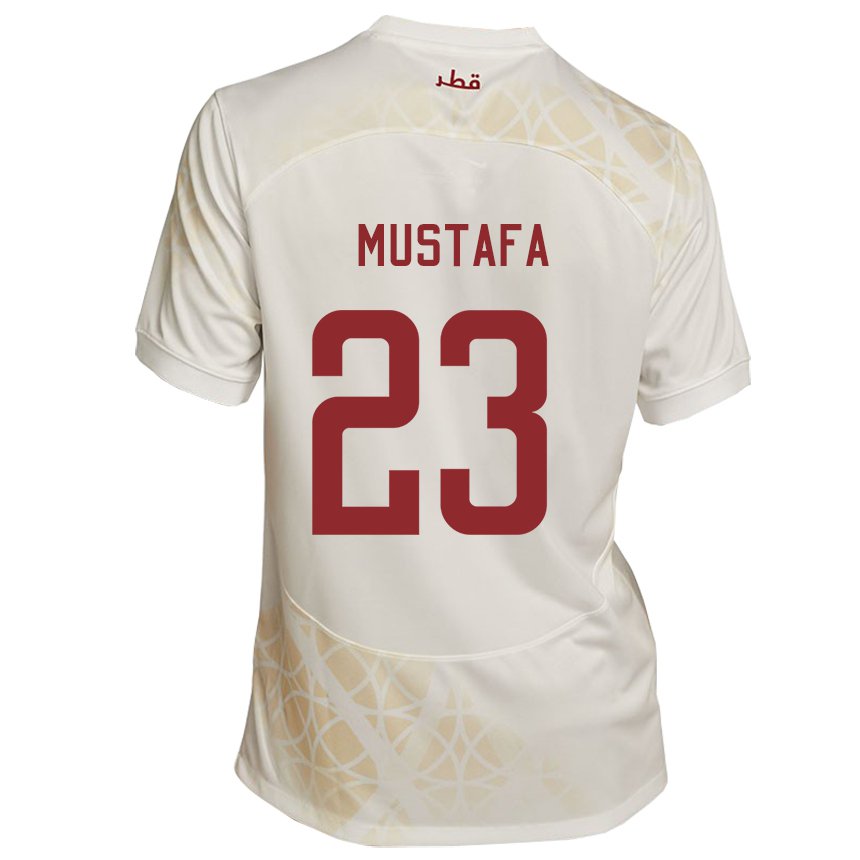 Criança Camisola Catari Mustafa Mashaal #23 Bege Dourado Alternativa 22-24 Camisa Brasil