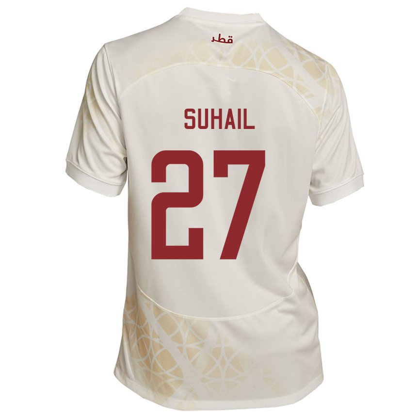 Criança Camisola Catari Ahmed Suhail #27 Bege Dourado Alternativa 22-24 Camisa Brasil