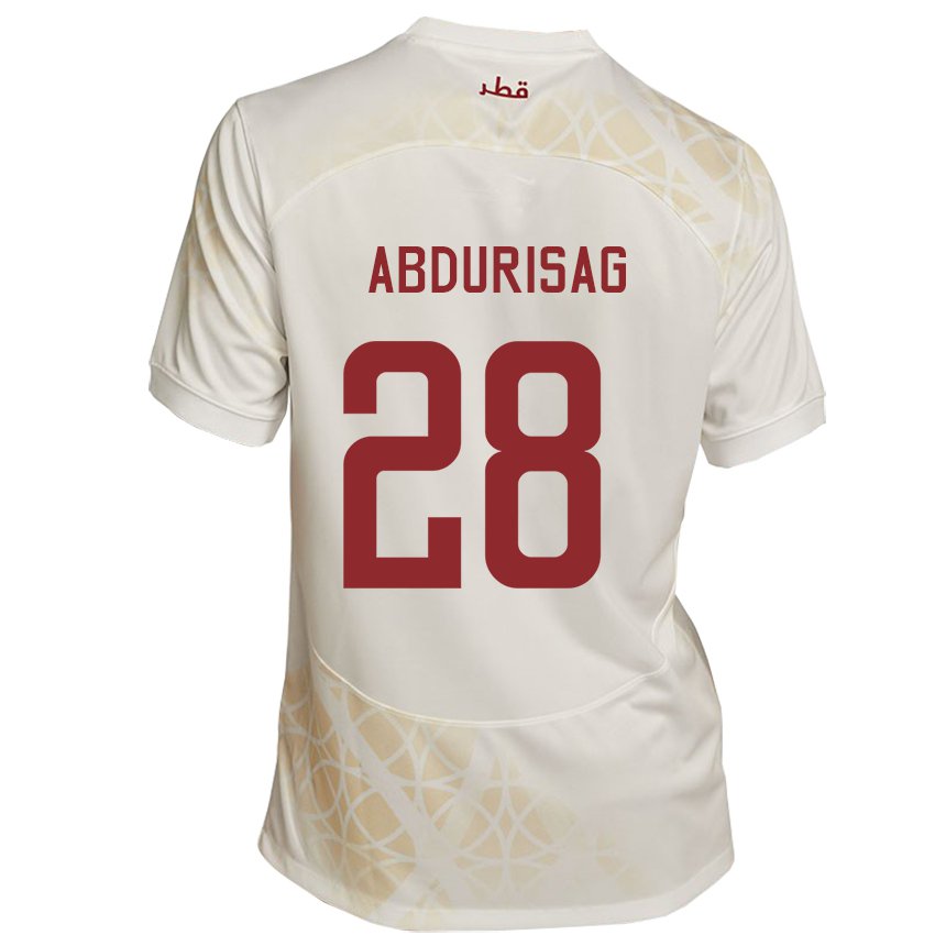 Criança Camisola Catari Yusuf Abdurisag #28 Bege Dourado Alternativa 22-24 Camisa Brasil