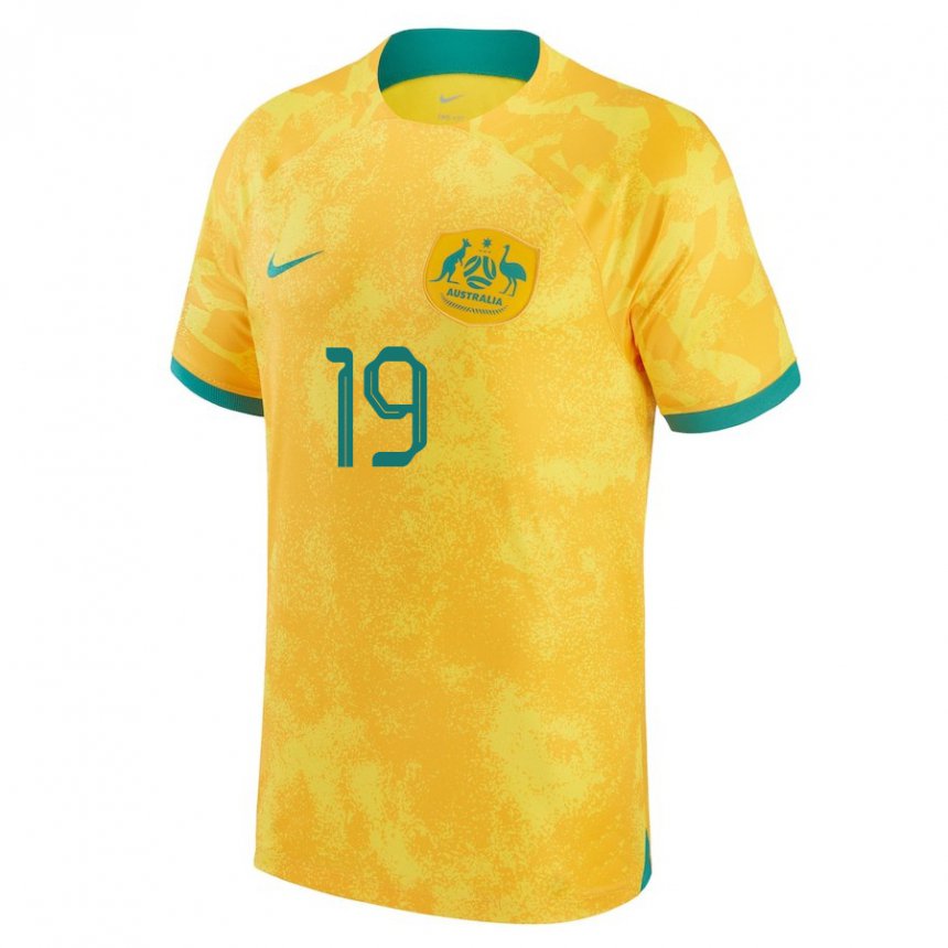 Homem Camisola Australiana Harry Souttar #19 Dourado Principal 22-24 Camisa Brasil