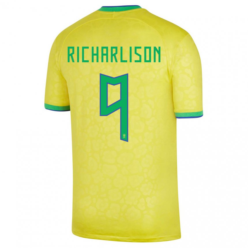 Camisolas de futebol Brasil RICHARLISON 9 Equipamento Alternativa 2022  Manga Curta