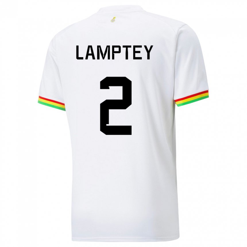 Homem Camisola Ganesa Tariq Lamptey #2 Branco Principal 22-24 Camisa Brasil