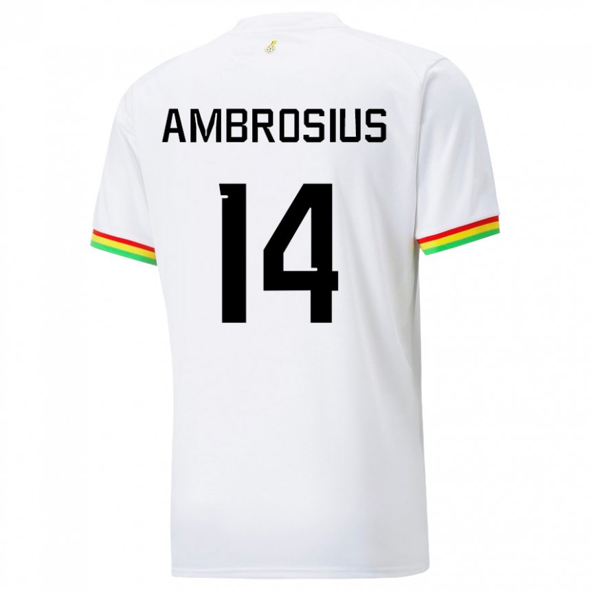 Homem Camisola Ganesa Stephan Ambrosius #14 Branco Principal 22-24 Camisa Brasil