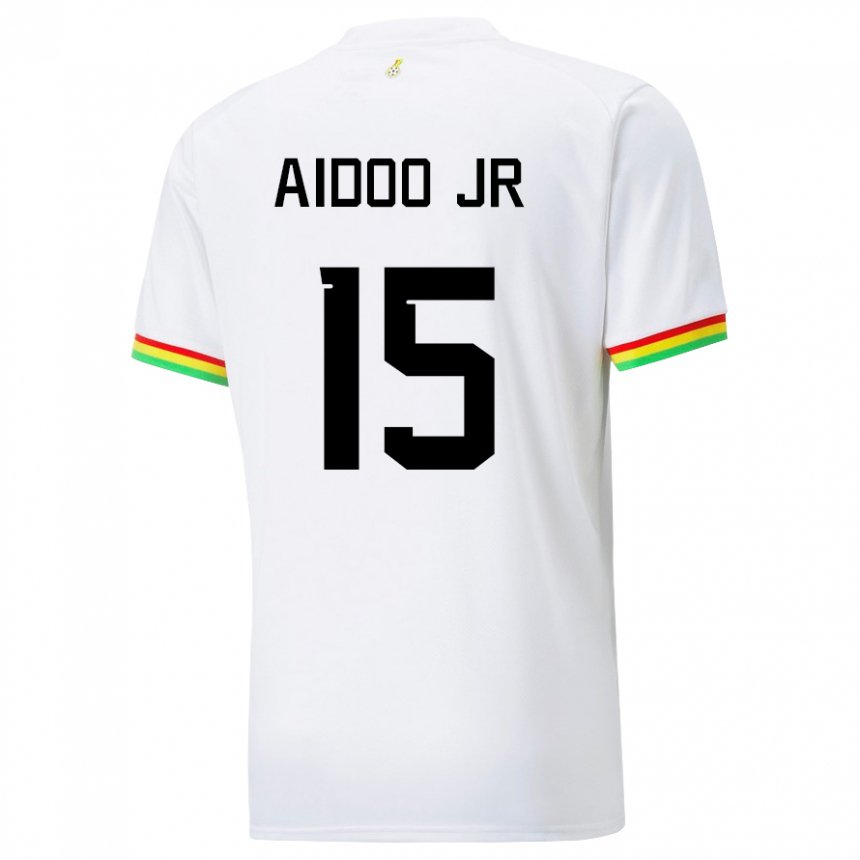 Homem Camisola Ganesa Joseph Aidoo #15 Branco Principal 22-24 Camisa Brasil