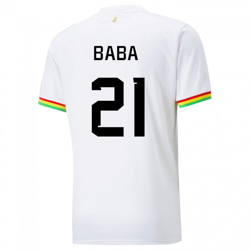 Homem Camisola Ganesa Iddrisu Baba #21 Branco Principal 22-24 Camisa Brasil