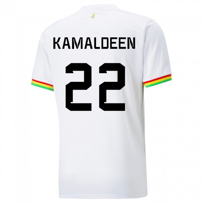 Homem Camisola Ganesa Kamaldeen Sulemana #22 Branco Principal 22-24 Camisa Brasil