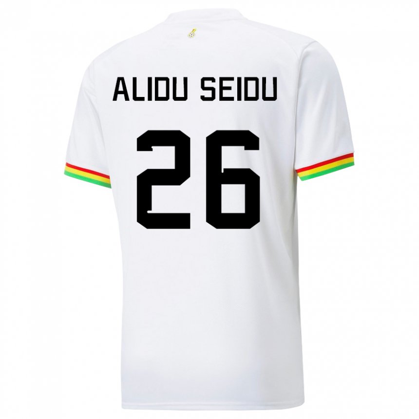 Homem Camisola Ganesa Alidu Seidu #26 Branco Principal 22-24 Camisa Brasil