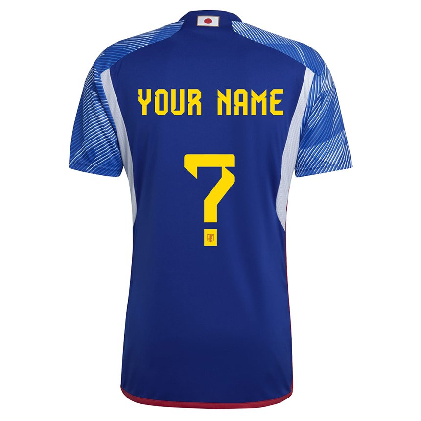 Homem Camisola Japonesa Seu Nome #0 Azul Real Principal 22-24 Camisa Brasil