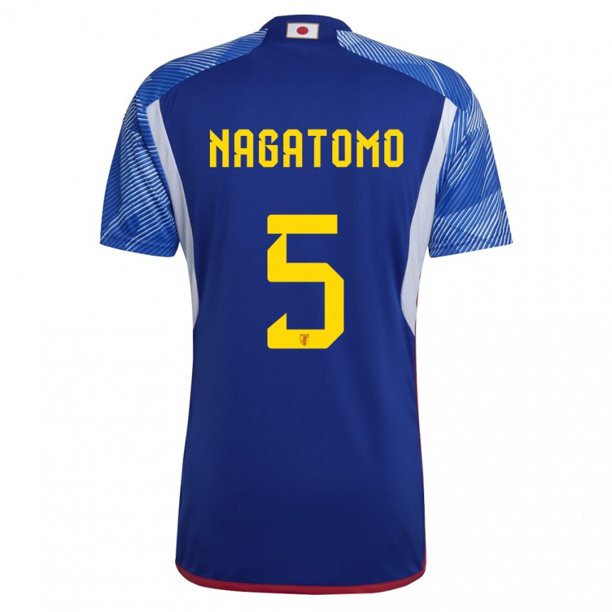 Homem Camisola Japonesa Yuto Nagatomo #5 Azul Real Principal 22-24 Camisa Brasil