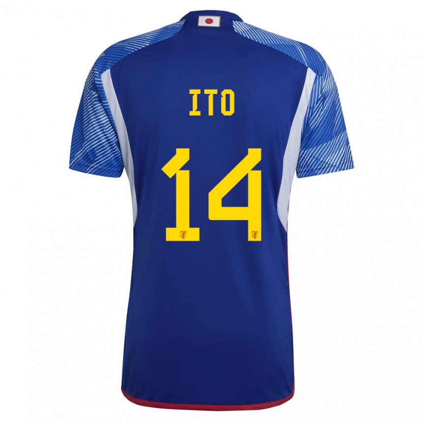 Homem Camisola Japonesa Junya Ito #14 Azul Real Principal 22-24 Camisa Brasil