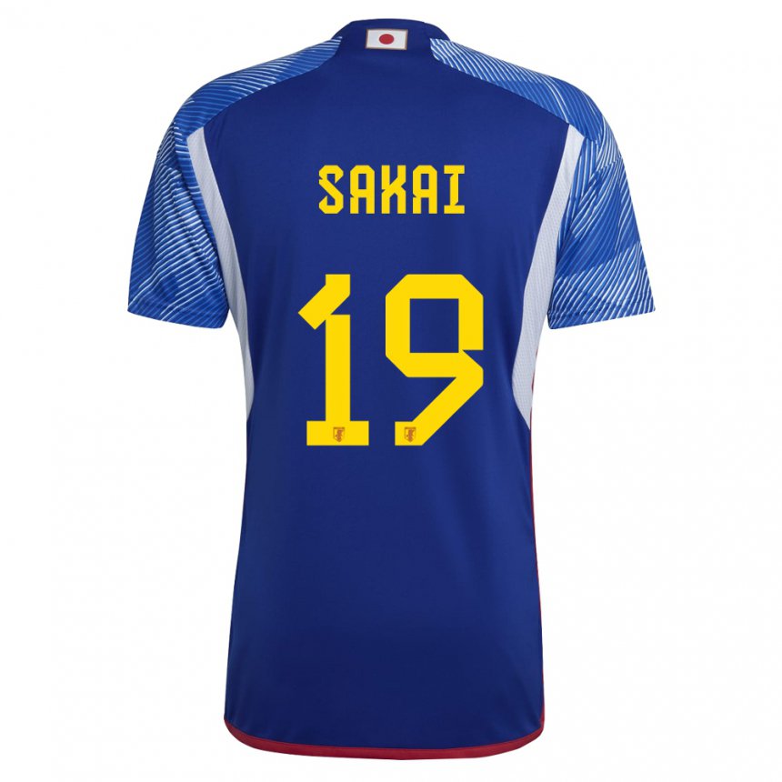 Homem Camisola Japonesa Hiroki Sakai #19 Azul Real Principal 22-24 Camisa Brasil