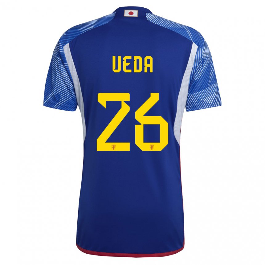Homem Camisola Japonesa Ayase Ueda #26 Azul Real Principal 22-24 Camisa Brasil