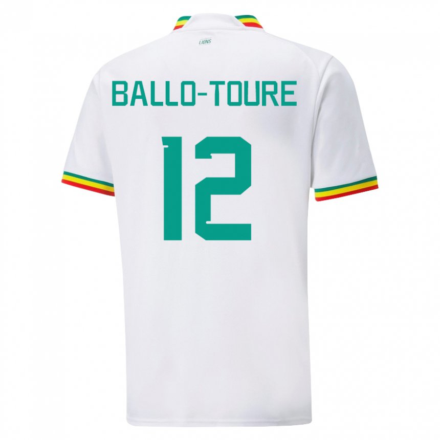 Homem Camisola Senegalesa Fode Ballo-toure #12 Branco Principal 22-24 Camisa Brasil