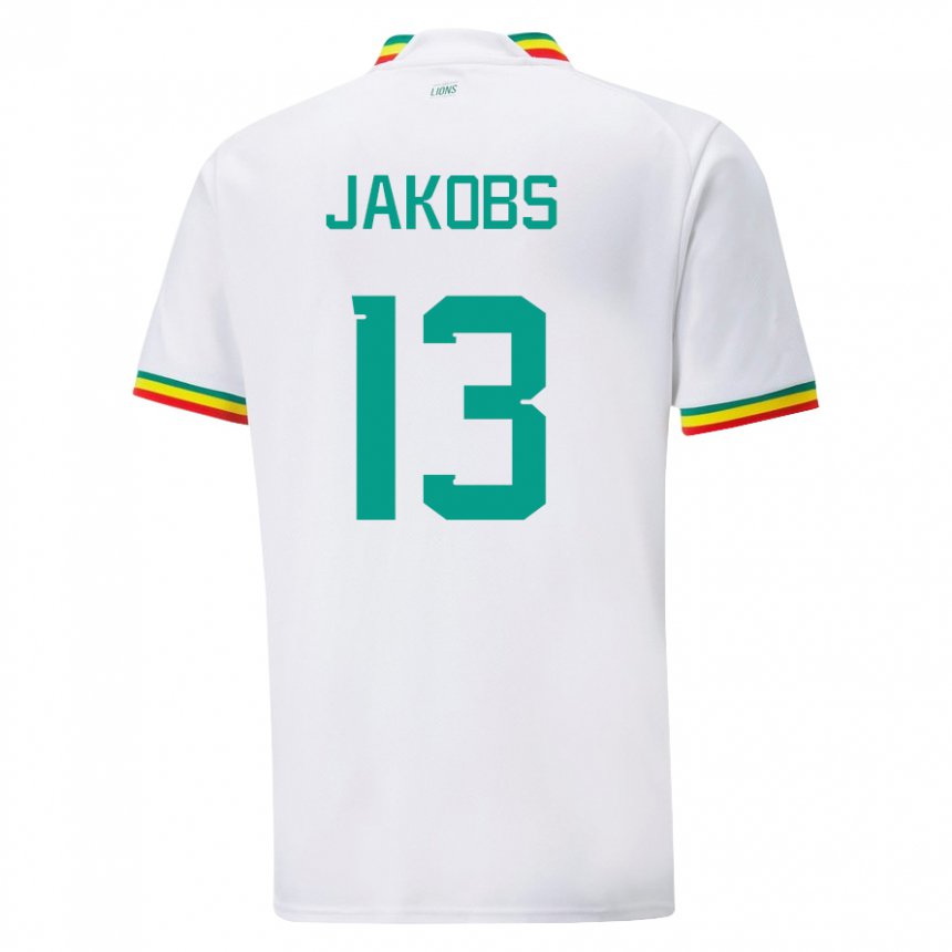 Homem Camisola Senegalesa Ismail Jakobs #13 Branco Principal 22-24 Camisa Brasil