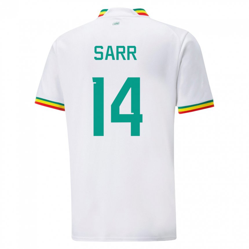 Homem Camisola Senegalesa Pape Sarr #14 Branco Principal 22-24 Camisa Brasil