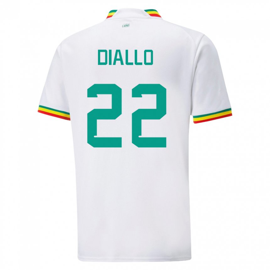 Homem Camisola Senegalesa Abdou Diallo #22 Branco Principal 22-24 Camisa Brasil