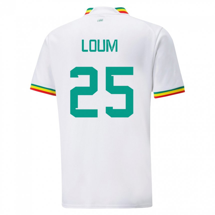 Homem Camisola Senegalesa Mamadou Loum #25 Branco Principal 22-24 Camisa Brasil