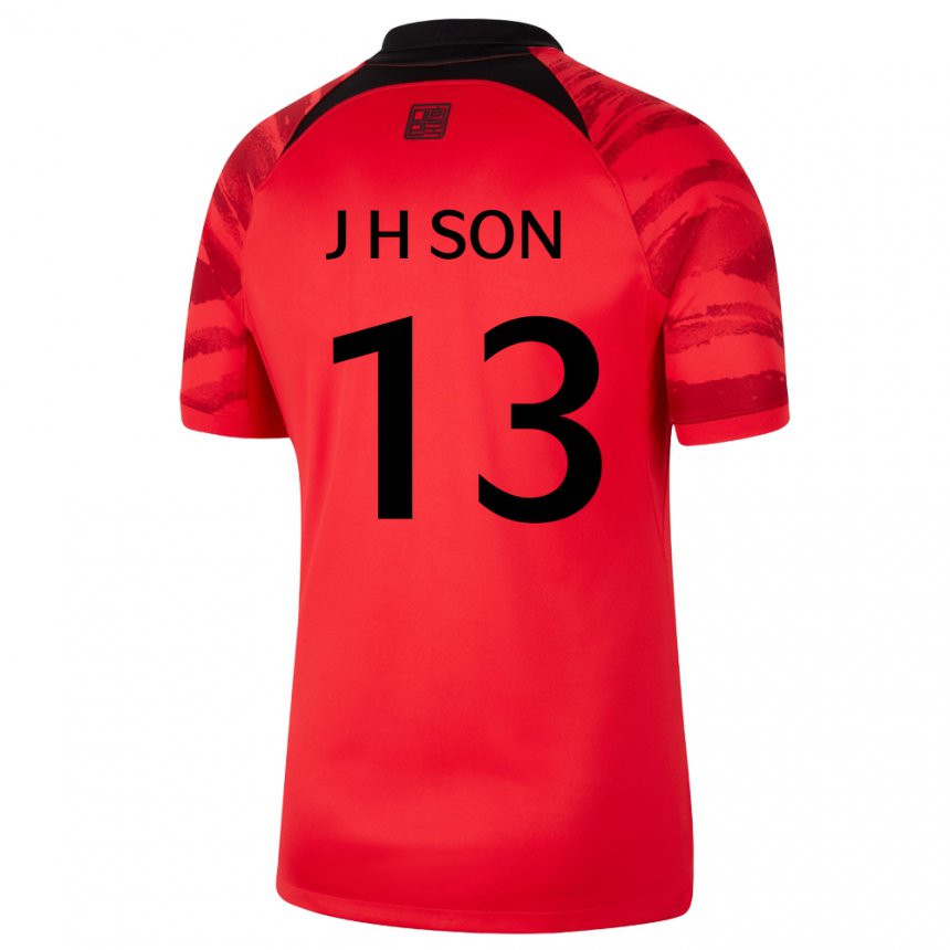 Homem Camisola Sul‑coreana Jun-ho Son #13 Vermelho Preto Principal 22-24 Camisa Brasil