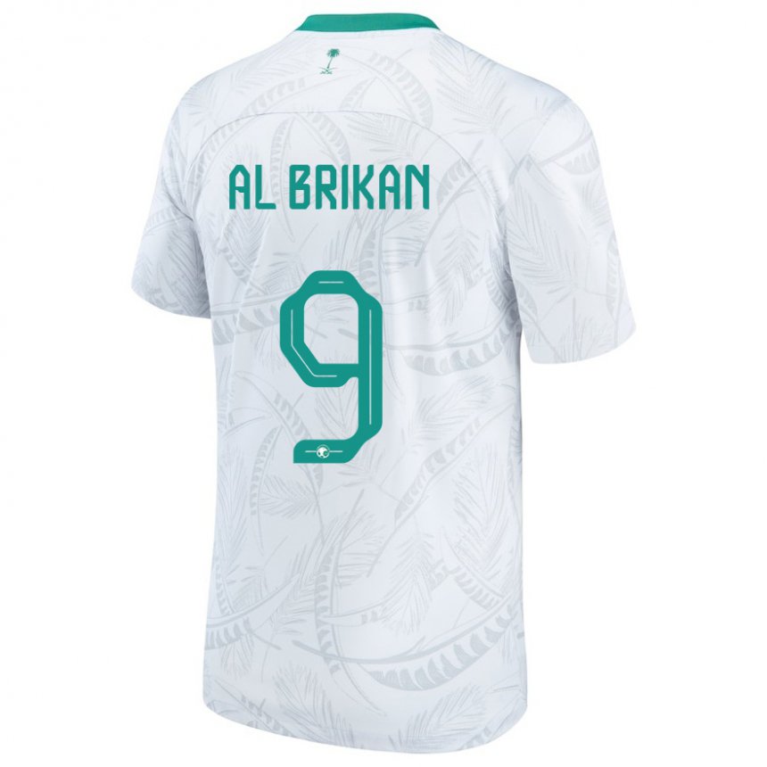 Homem Camisola Saudita Feras Al Brikan #9 Branco Principal 22-24 Camisa Brasil