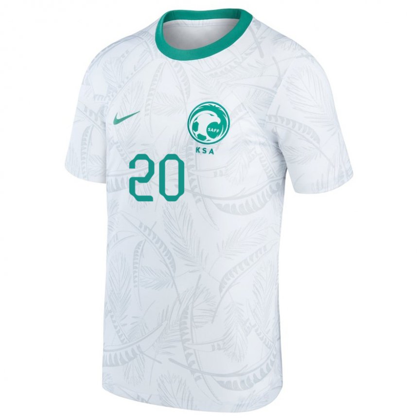 Homem Camisola Saudita Haroune Camara #20 Branco Principal 22-24 Camisa Brasil