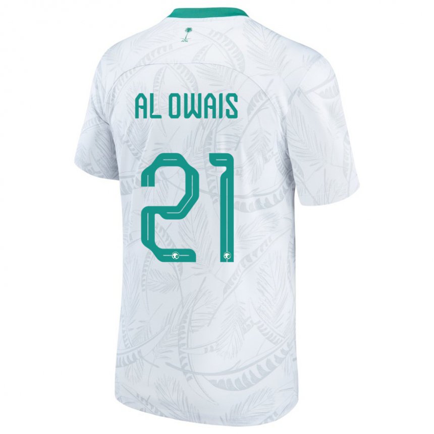 Homem Camisola Saudita Mohammed Al Owais #21 Branco Principal 22-24 Camisa Brasil
