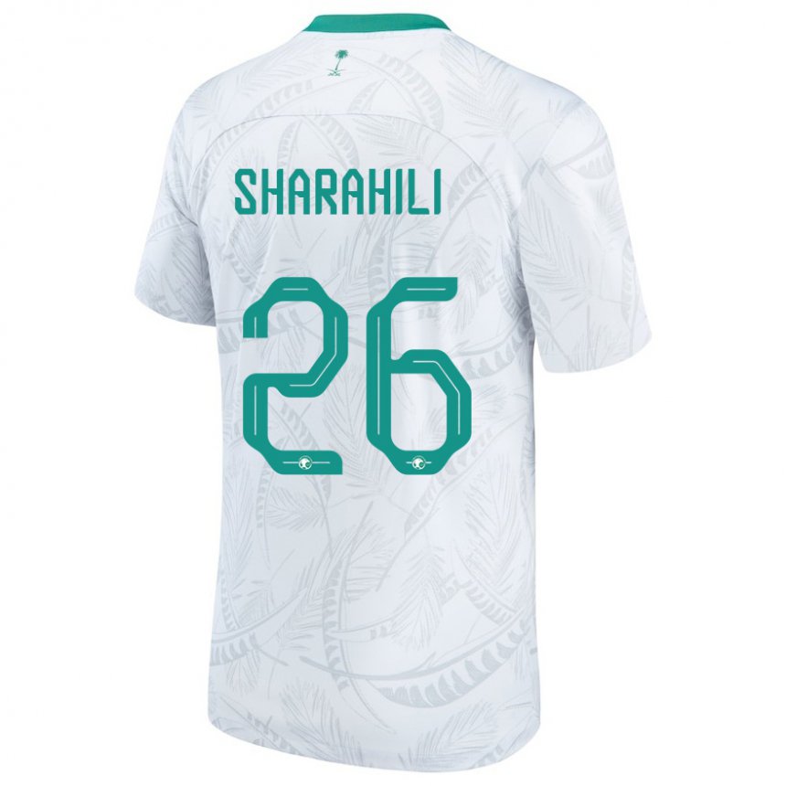 Homem Camisola Saudita Riyadh Sharahili #26 Branco Principal 22-24 Camisa Brasil