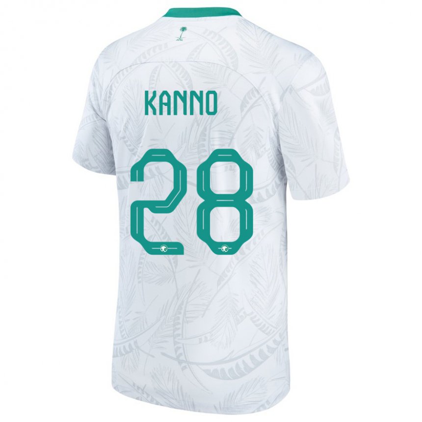 Homem Camisola Saudita Mohamed Kanno #28 Branco Principal 22-24 Camisa Brasil