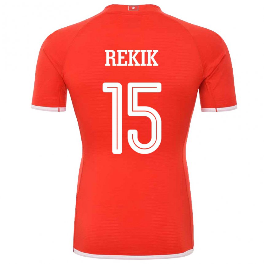 Homem Camisola Tunisiana Omar Rekik #15 Vermelho Principal 22-24 Camisa Brasil