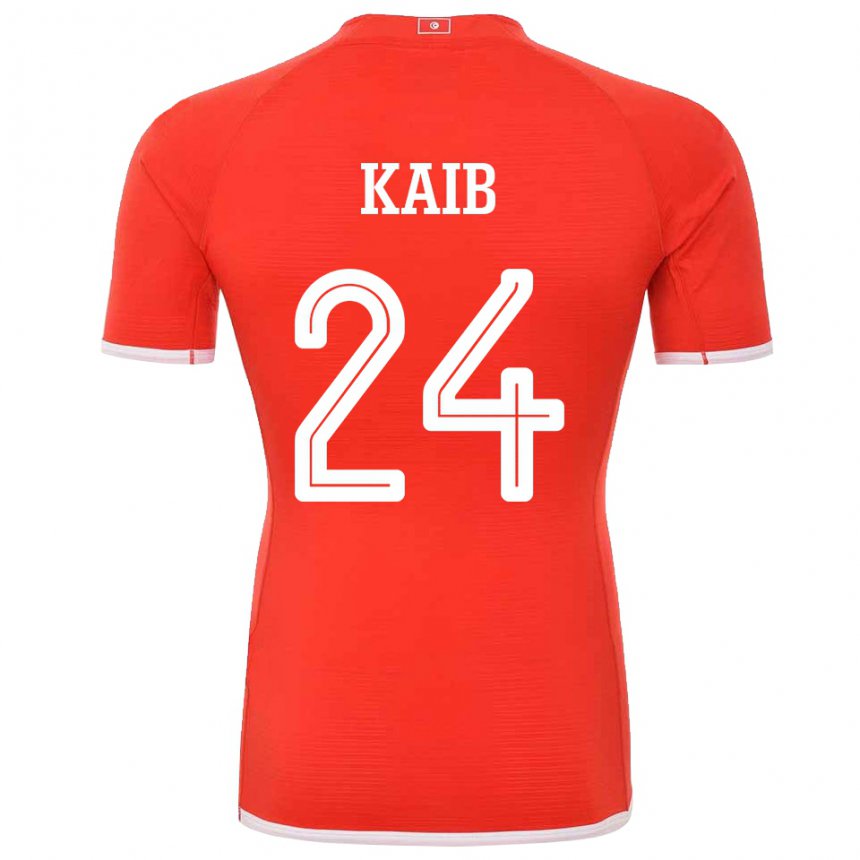 Homem Camisola Tunisiana Rami Kaib #24 Vermelho Principal 22-24 Camisa Brasil