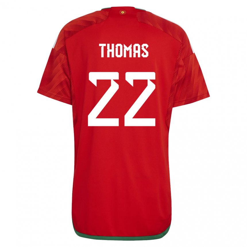 Homem Camisola Galesa Sorba Thomas #22 Vermelho Principal 22-24 Camisa Brasil