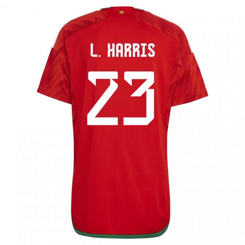 Homem Camisola Galesa Luke Harris #23 Vermelho Principal 22-24 Camisa Brasil