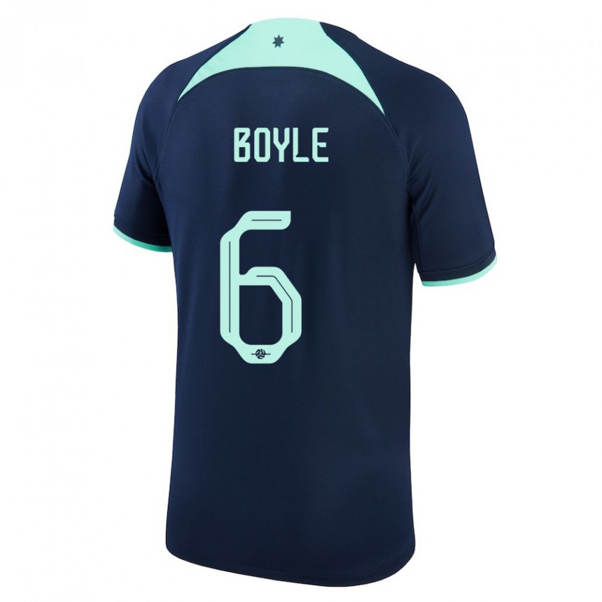 Homem Camisola Australiana Martin Boyle #6 Azul Escuro Alternativa 22-24 Camisa Brasil