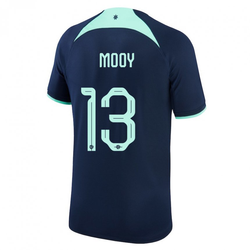 Homem Camisola Australiana Aaron Mooy #13 Azul Escuro Alternativa 22-24 Camisa Brasil