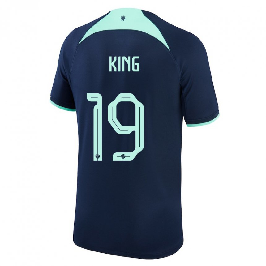 Homem Camisola Australiana Joel King #19 Azul Escuro Alternativa 22-24 Camisa Brasil