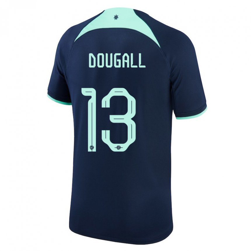 Homem Camisola Australiana Kenny Dougall #13 Azul Escuro Alternativa 22-24 Camisa Brasil