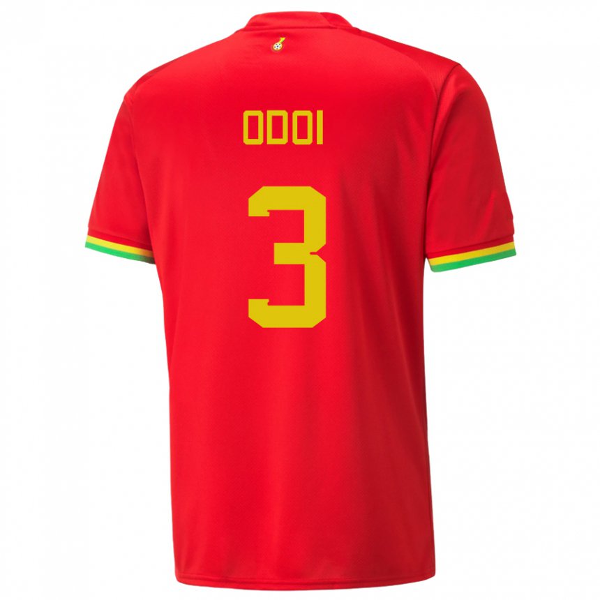 Homem Camisola Ganesa Denis Odoi #3 Vermelho Alternativa 22-24 Camisa Brasil