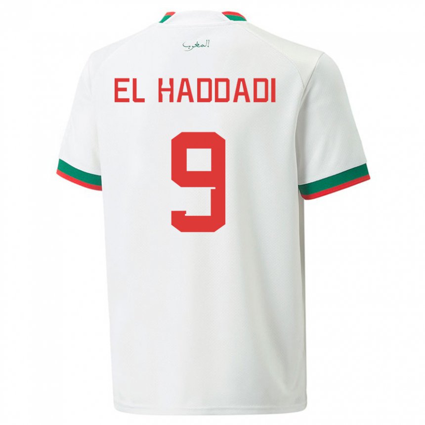 Homem Camisola Marroquina Munir El Haddadi #9 Branco Alternativa 22-24 Camisa Brasil