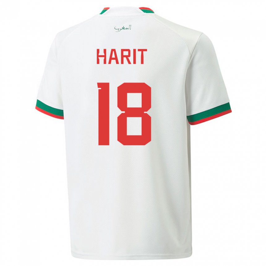 Homem Camisola Marroquina Amine Harit #18 Branco Alternativa 22-24 Camisa Brasil