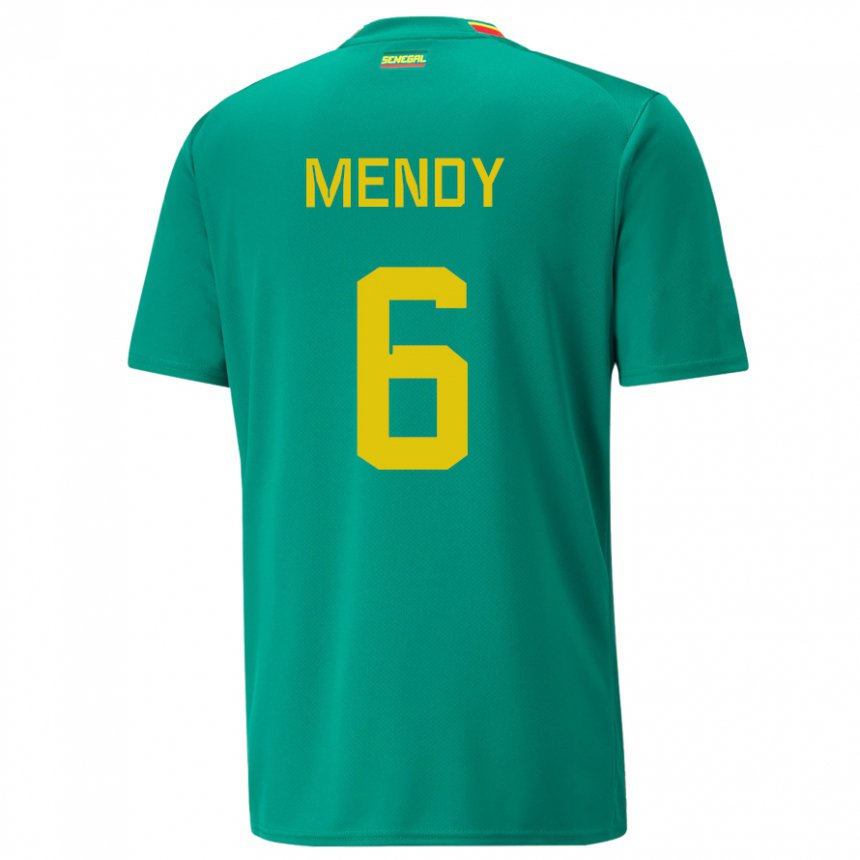 Homem Camisola Senegalesa Nampalys Mendy #6 Verde Alternativa 22-24 Camisa Brasil