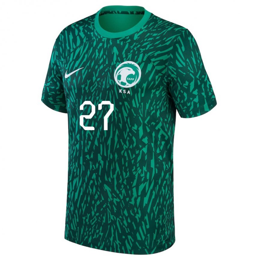 Homem Camisola Saudita Hatan Bahbri #27 Verde Escuro Alternativa 22-24 Camisa Brasil