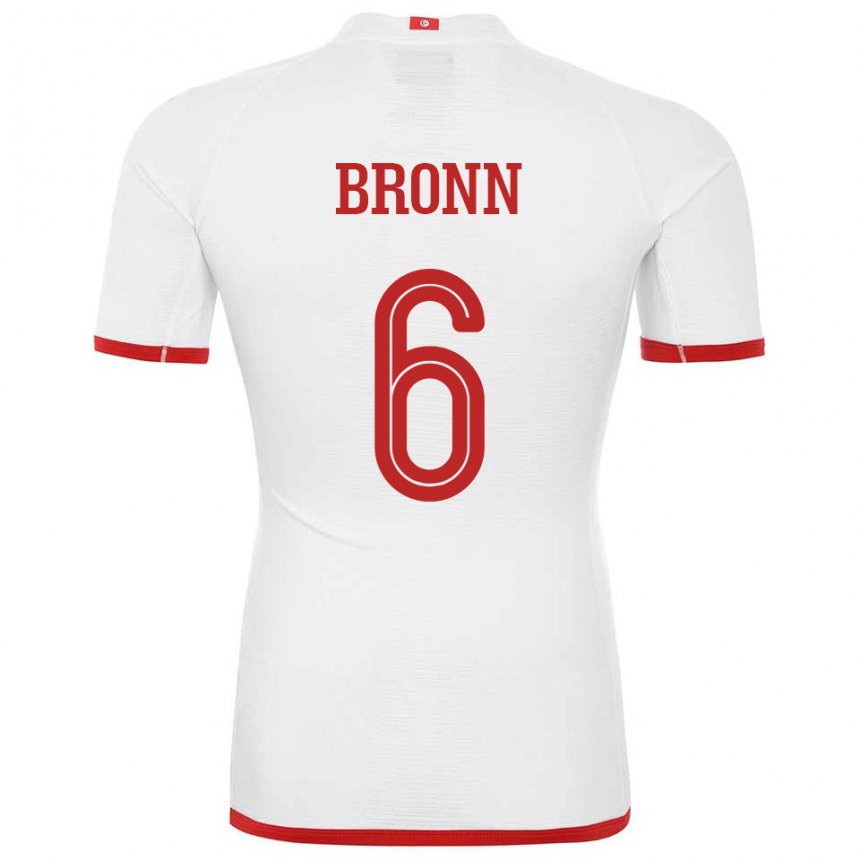 Homem Camisola Tunisiana Dylan Bronn #6 Branco Alternativa 22-24 Camisa Brasil
