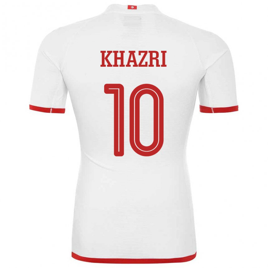 Homem Camisola Tunisiana Wahbi Khazri #10 Branco Alternativa 22-24 Camisa Brasil