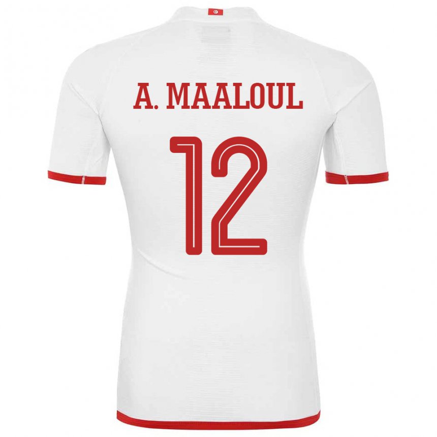 Homem Camisola Tunisiana Ali Maaloul #12 Branco Alternativa 22-24 Camisa Brasil