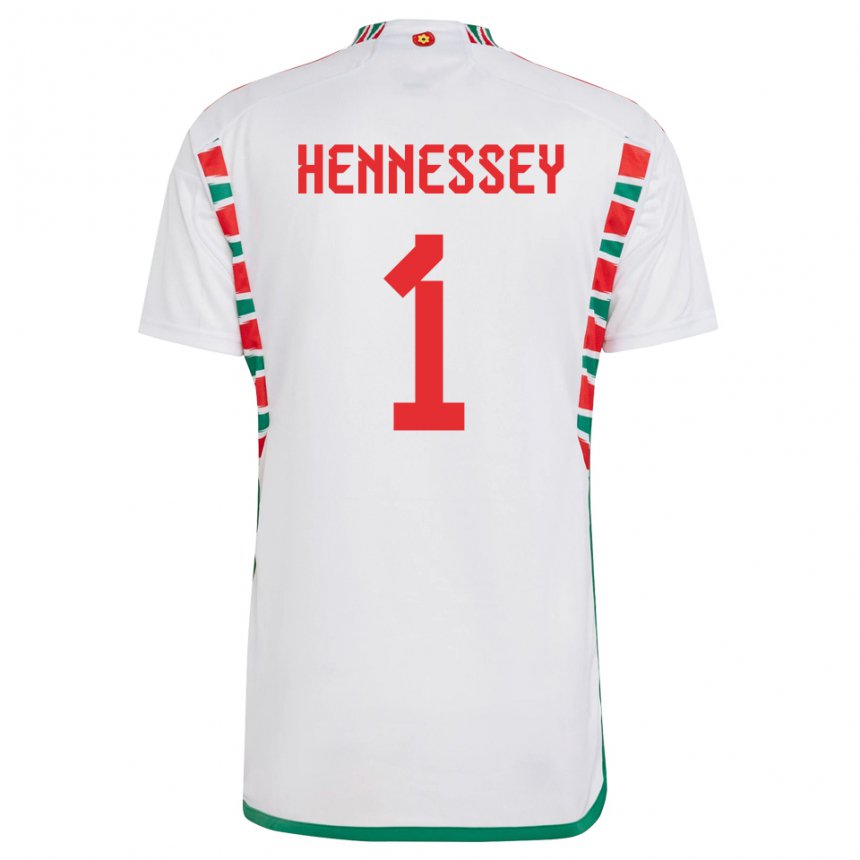 Homem Camisola Galesa Wayne Hennessey #1 Branco Alternativa 22-24 Camisa Brasil