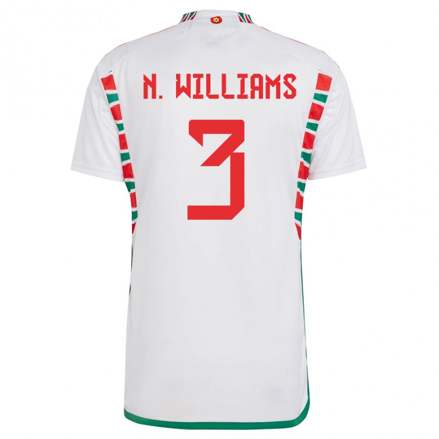 Homem Camisola Galesa Neco Williams #3 Branco Alternativa 22-24 Camisa Brasil