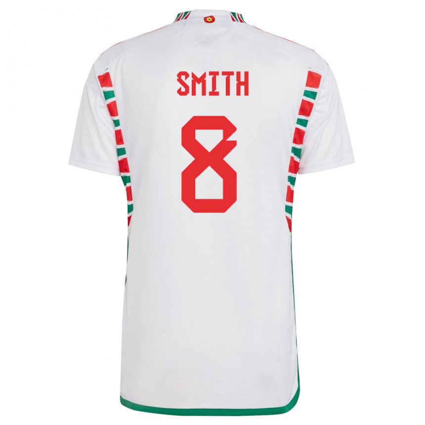 Homem Camisola Galesa Matt Smith #8 Branco Alternativa 22-24 Camisa Brasil